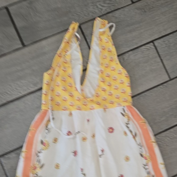 Free People Bali Honeydew Jumpsuit‎ Floral Print Size L Fp723 - Picture 8 of 9